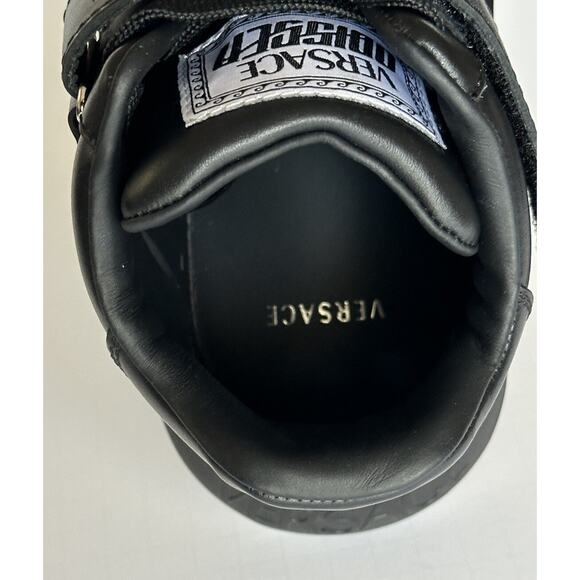Versace Men\'s Laserata Leather Sneakers Black 11.5 US (44.5) 1008964 NWT $1175 main image 12